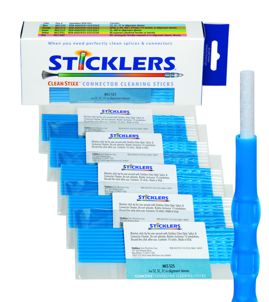 Cleaning stick for 2.5mm ferrules (SC, FC, ST, etc.) - S25 Cleanstixx